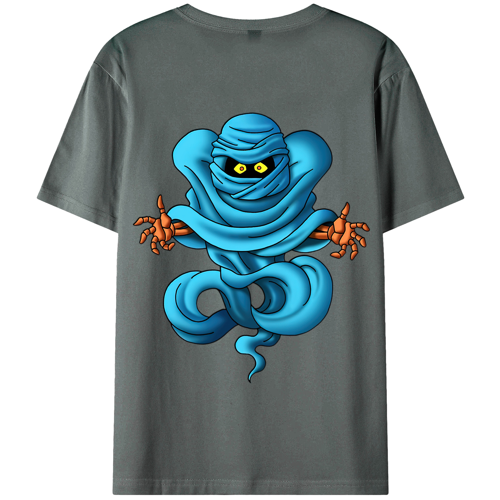 （画像用） ドラゴンクエスト Doragon Kuesuto Dragon Quest 綿100％半袖Tシャツ（背面プリント）